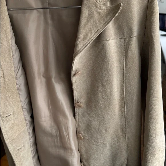 Beige Suede Jacket - Picture 6 of 7